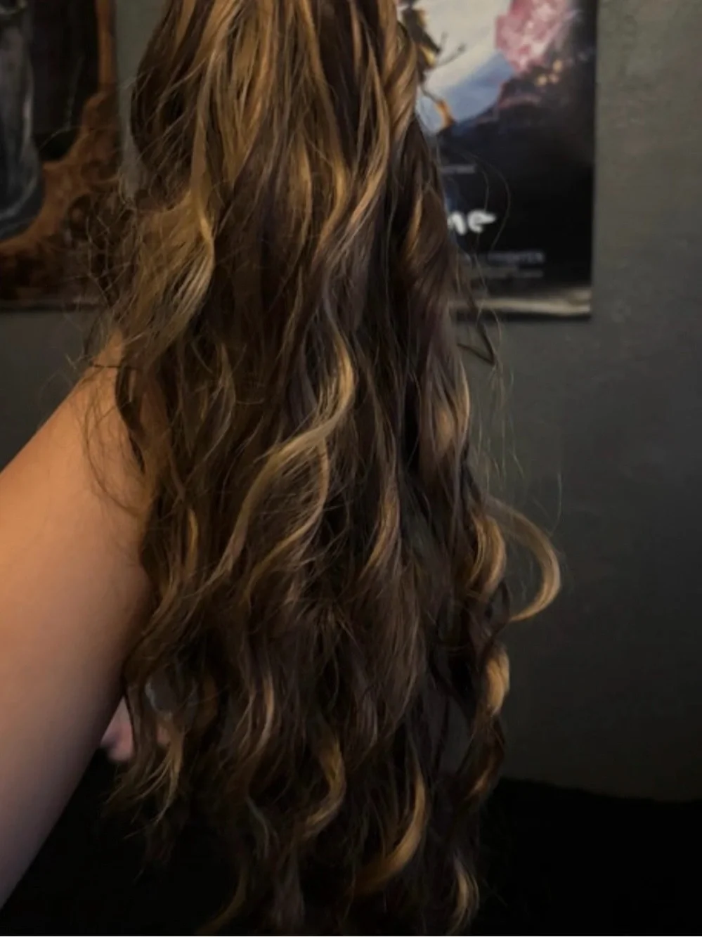 Natural Look Clip-In Hair Extensions - Dark Brown with Blonde Highlights